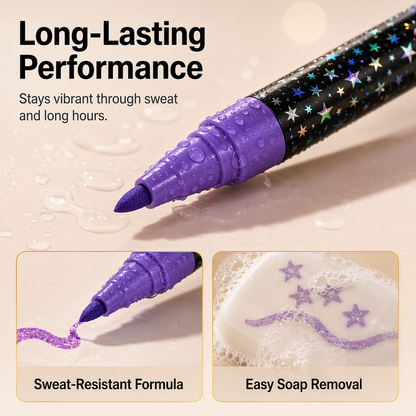 🎃 Halloween Special Sale! 🔥 35K+ Sold! 💅 24-Color Dual-Tip Face & Body Glitter Markers ✨